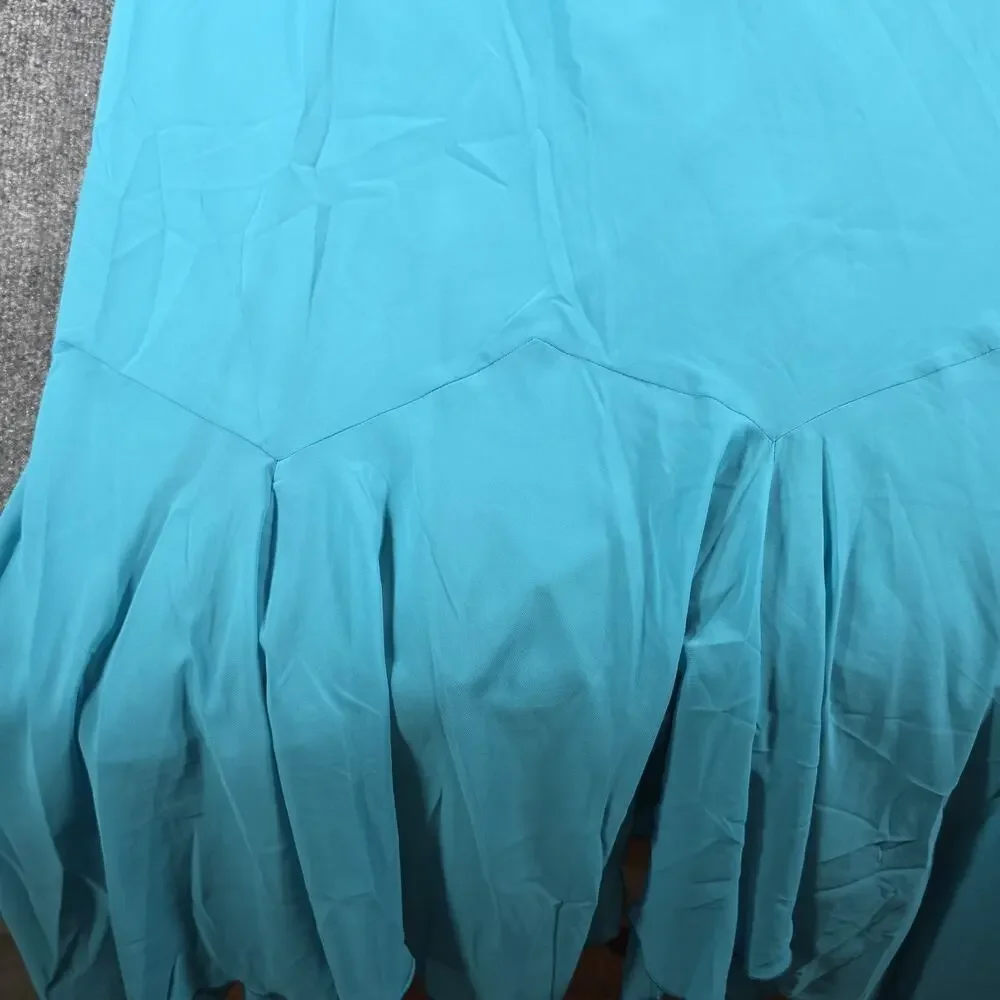 Roaman's Women 40W Turquoise 2 Piece Dress Duster Sequin Embroidered Plus Size